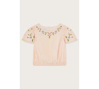 Monsoon Girl's Tula Embellished Tulle Top in Pink | Size: 11 Years Monsoon Pink 11 Years