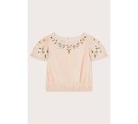 Monsoon Girl's Tula Embellished Tulle Top in Pink | Size: 9 Years