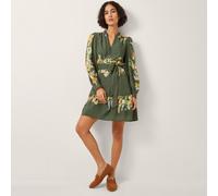 Monsoon Jesse Print Short Dress KHAKI MULTI SIZE 10