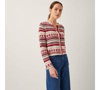 Monsoon Juno Jacquard Cardigan IVORY MULTI 2XL