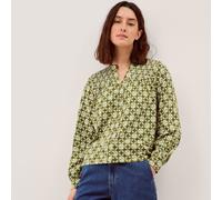 Monsoon Kalani Geo Jersey Blouse KHAKI XL