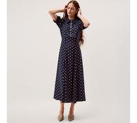 Monsoon Kate Spot Dress NAVY SIZE 12
