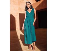 Monsoon Kaya Button-Through Dress Teal
