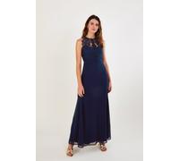 Monsoon 'lena' Lace Maxi Dress In Blue Blue