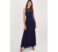 Monsoon Lena Lace Maxi Dress Navy