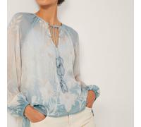 Monsoon Lilian Placement Print Top PALE BLUE 2XL