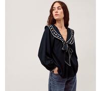 Monsoon Lola Collared Top NAVY 2XL