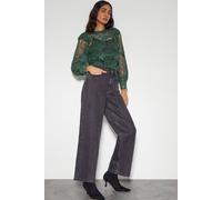 Monsoon Women's Lucy Lace Long Sleeve Blouse Teal | Size: 18 Monsoon Teal 18