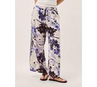 Monsoon Lyocell Blend Floral Wide Leg Trousers Blue Mix