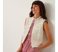 Monsoon Mali Embroidered Waistcoat WHITE MEDIUM