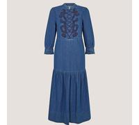 Monsoon Melissa Embroidered Dress MID AUTHENTIC BLUE SIZE 10