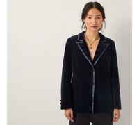 Monsoon Mila Velvet Single Breasted Blazer MIDNIGHT SIZE 10