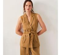 Monsoon Nina Double Breasted Waistcoat TOBACCO 2XL