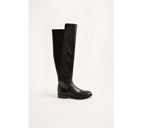 Monsoon Olivia Leather Over-The-Knee Boots In Black Black