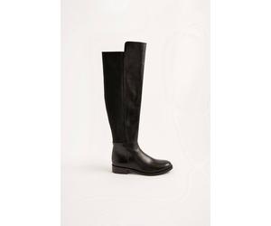 Monsoon Olivia Leather Over-The-Knee Boots In Black Black
