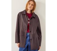 Monsoon Paula Faux Leather Jacket Brown In Chocolate Chocolate 14