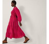 Monsoon Poppy Dobby Dress RED LARGE