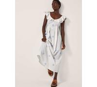 Monsoon Pure Cotton Embroidered Daisy Midi Beach Dress White