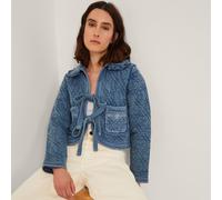 Monsoon Quinn Quilt Embroidered Jacket BLUE 2XL