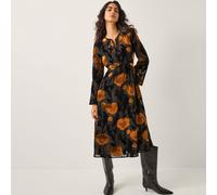 Monsoon Reese Devore Dress BLACK SIZE 10