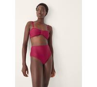 Monsoon Ribbed Bandeau Bikini Top Burgundy