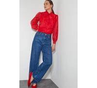 Monsoon Rosa Organza Pussybow Blouse Red Red 8