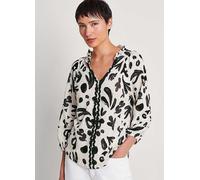 Monsoon Rosa Print Linen Top Denim