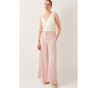Monsoon Ruth Wide Leg Trousers Pink Pink