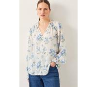 Monsoon Sarah Sheer Floral Blouse Ivory Ivory S