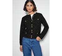 Monsoon Saskia Smart Glitter Cardigan Black Black S