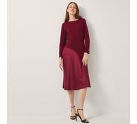 Monsoon Saz Satin Mix Dress BERRY SIZE 10