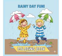Monsoon Season Theme Coloring Book: 50 Rainy Season Designs Featuring - Kids In Rain, Frog on Pond, Farmer In Field, Cow and Many More!