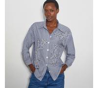 Monsoon Sherry Stripe Embellished Shirt NAVY XL