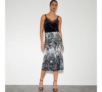 Monsoon Sia Sequin Midi Skirt SILVER 2XL