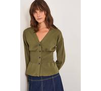 Monsoon Women's Suzy Fitted V-Neck Cardigan Green | Size: Large Monsoon Green L