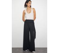 Monsoon Women's Tanya Tassel Wide Leg Trousers Black | Size: 8 Monsoon Black 8