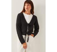 Monsoon Tina Tie Front Cardigan Black Black L