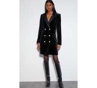 Monsoon Valery Velvet Blazer Dress Black Black
