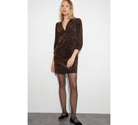 Monsoon Women's Aida Collared Leopard Print Mini Dress Brown | Size: 20 Monsoon Brown 20