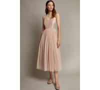 Monsoon Women's Alice Sleeveless Tulle Midi Dress Pink | Size: 22 Monsoon Pink 22