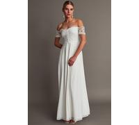 Monsoon Women's Andrea Feather Wedding Dress Ivory | Size: 16 Monsoon Ivory 16