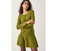 Monsoon Women's Bayle Bow Knit Mini Dress Green | Size: 16