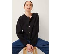 Monsoon Women's Bria Crew Neck Cardigan Sweater Black | Size: 2XL