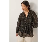 Monsoon Women's Clara Dotwork Print Blouse Black | Size: Medium Monsoon Black M
