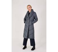 Monsoon Women's 'Clara' Longline Padded Maxi Coat in Grey | Size: Medium Monsoon Grey M