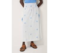 Monsoon Women's Daisy Embroidered Floral Midi Skirt White | Size: XL