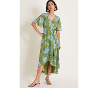 Monsoon Women's Eva Floral Wrap Midi Dress Green | Size: 20 Monsoon Green 20