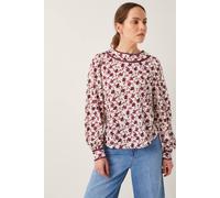 Monsoon Women's Felipa Floral Print Jersey Top Ivory | Size: XL