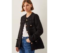 Monsoon Women's Harriet Tweed Jacket Black | Size: Large Monsoon Black L