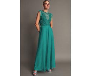 Monsoon Women's Irina Hand-Embellished Maxi Dress Green | Size: 6 Monsoon Green 6